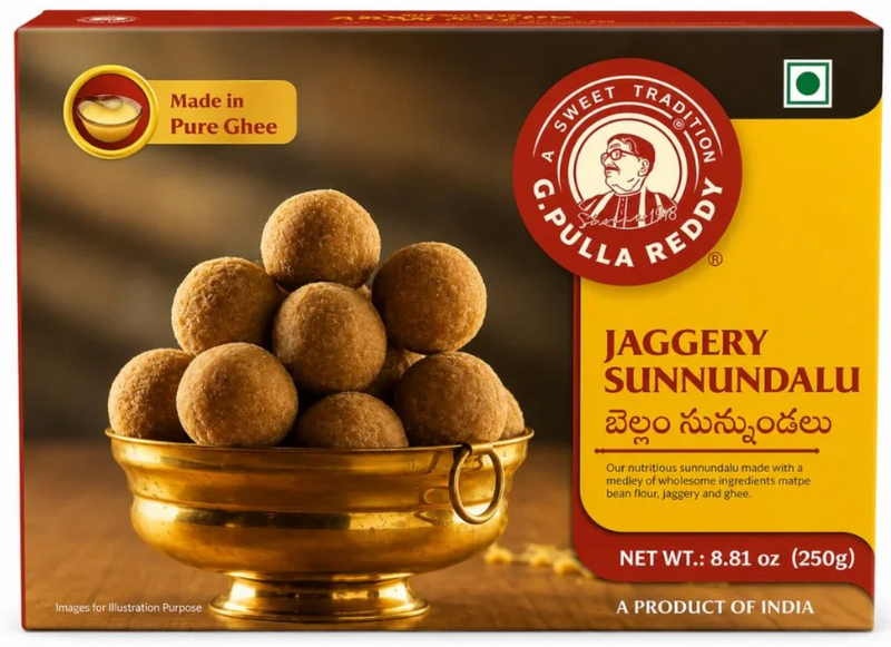 G Pulla Reddy Jaggery Sunundalu 250 GM